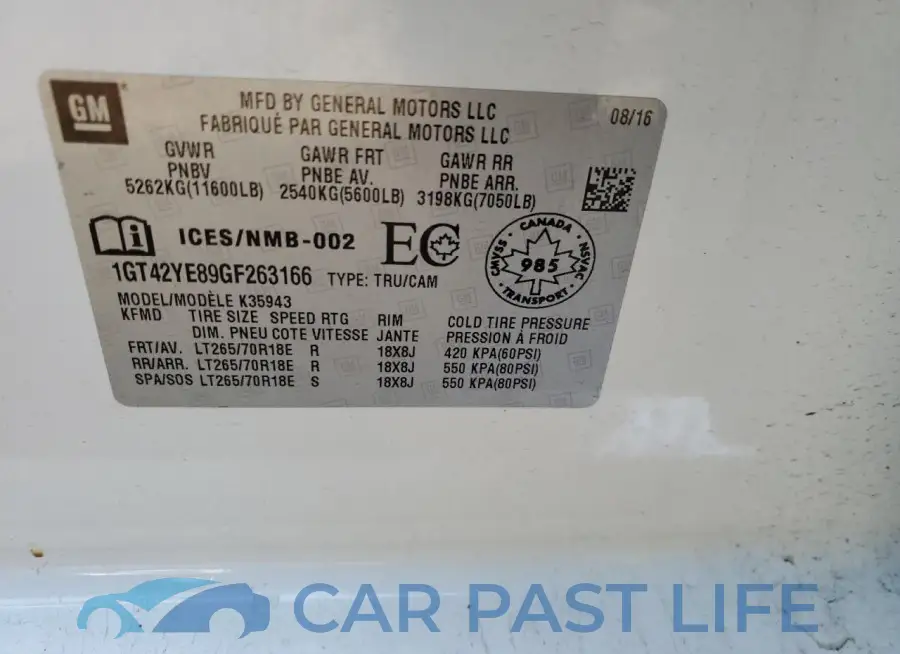 1GT42YE89GF263166# 12