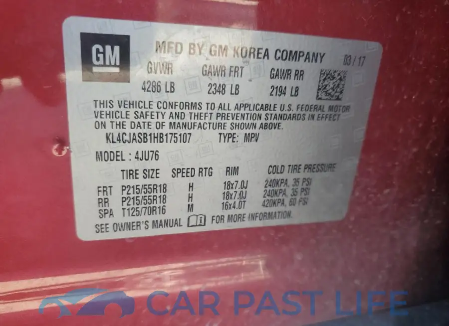 KL4CJASB1HB175107# 13