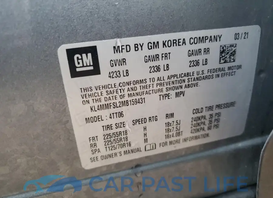 KL4MMFSL2MB159431# 12
