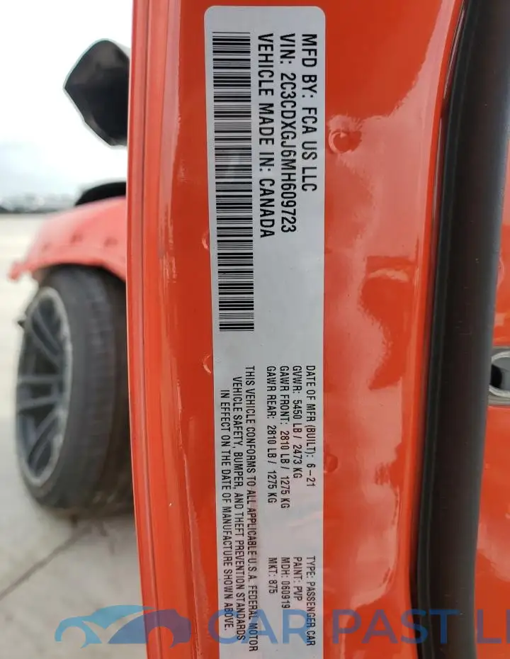 2C3CDXGJ6MH609723# 12
