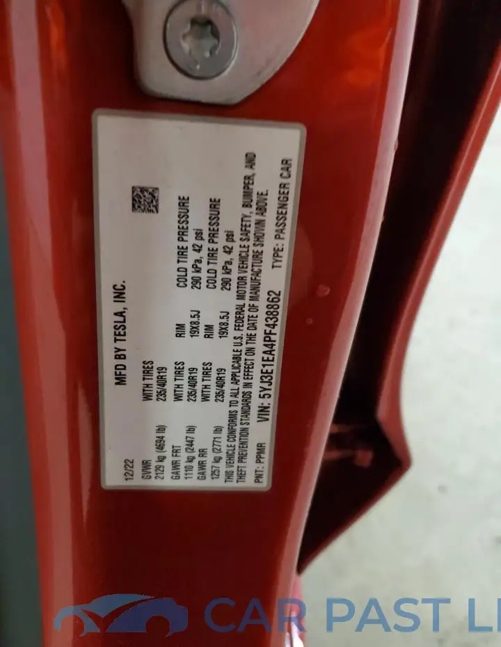 5YJ3E1EA4PF438862# 14