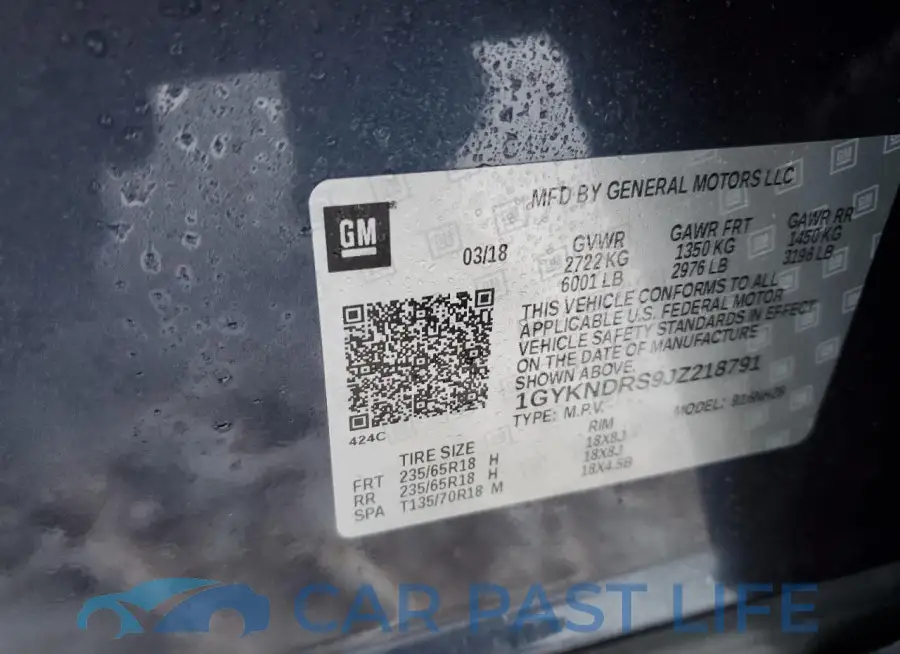 1GYKNDRS9JZ218791# 14