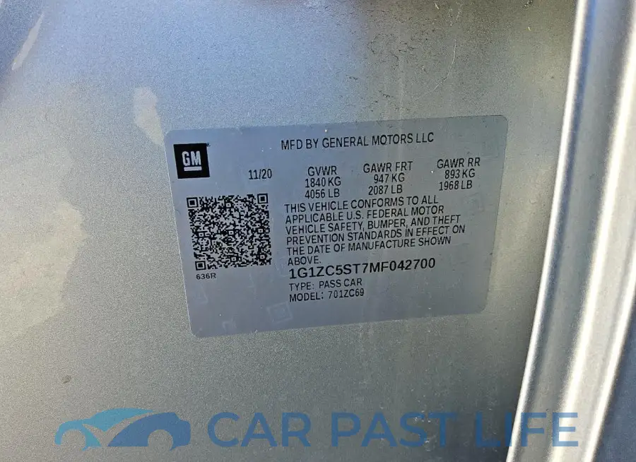 1G1ZC5ST7MF042700# 12