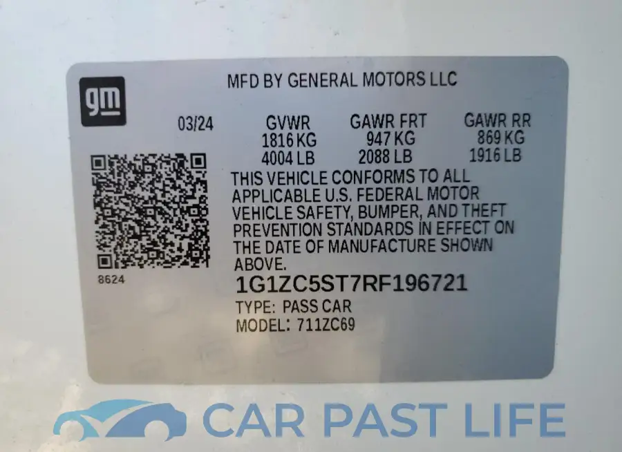 1G1ZC5ST7RF196721# 13