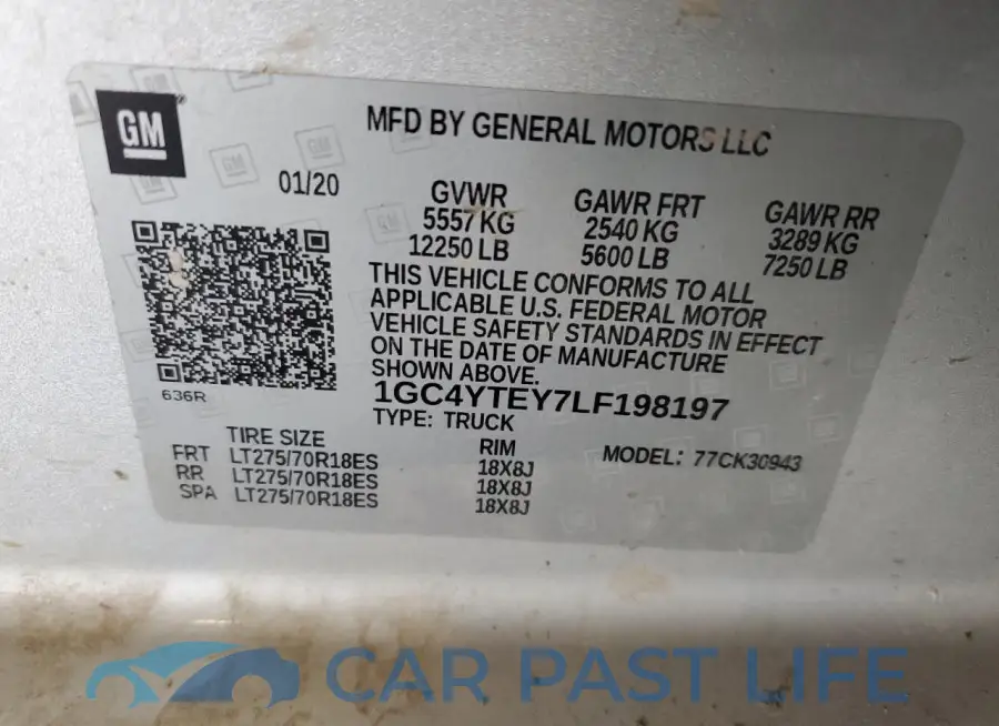 1GC4YTEY7LF198197# 12