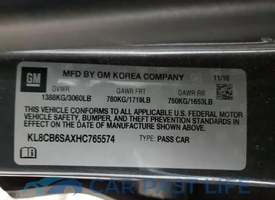 KL8CB6SAXHC765574# 12