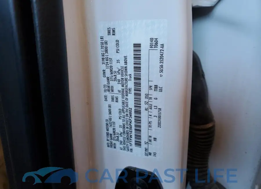 1FTFW1E56PKF34802# 12