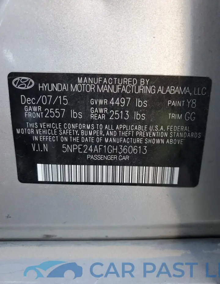5NPE24AF1GH360613# 12