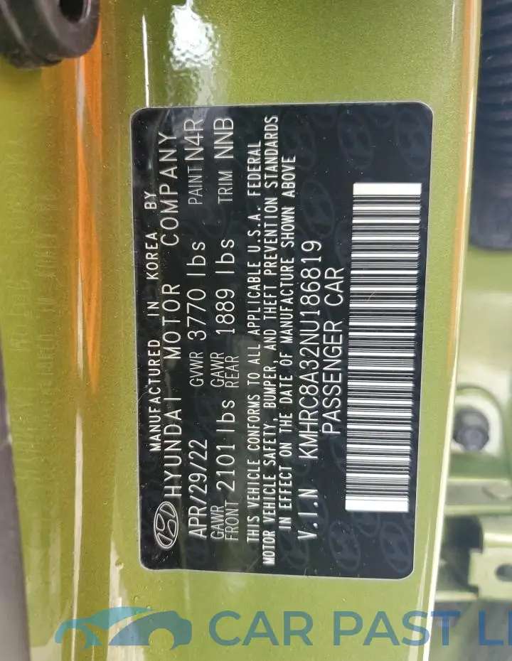 KMHRC8A32NU186819# 13