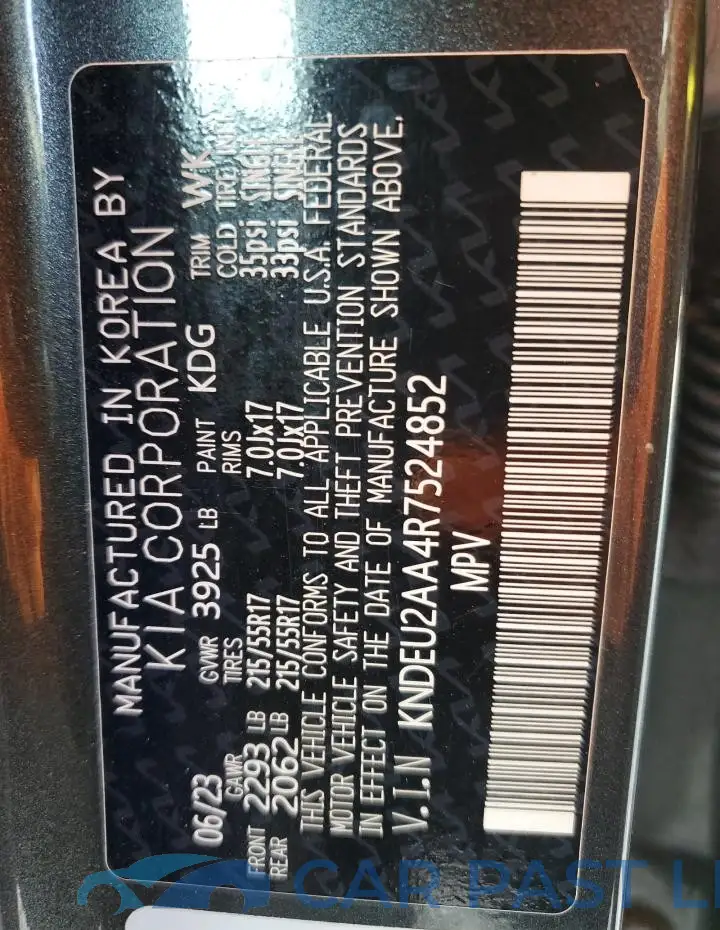 KNDEU2AA4R7524852# 13
