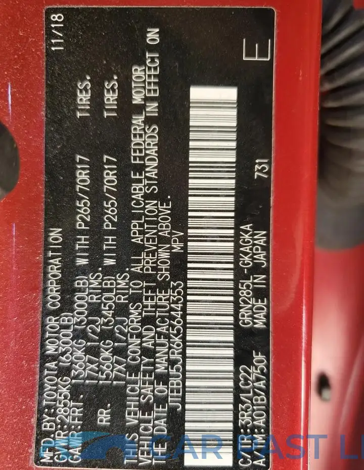 JTEBU5JR6K5644353# 14