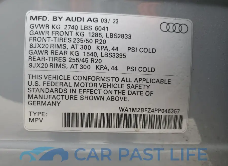 WA1M2BFZ4PP046357# 13