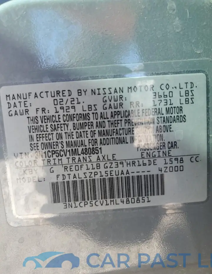 3N1CP5CV1ML480851# 14