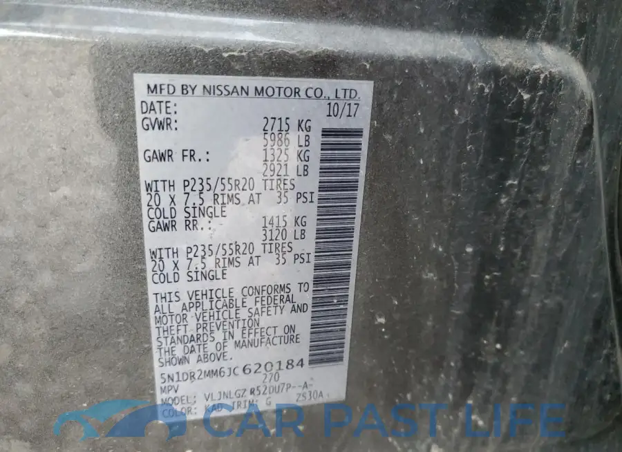 5N1DR2MM6JC620184# 12