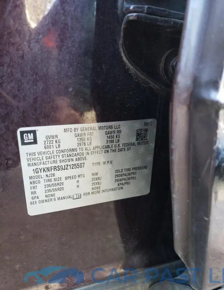 1GYKNFRS9JZ125507# 13