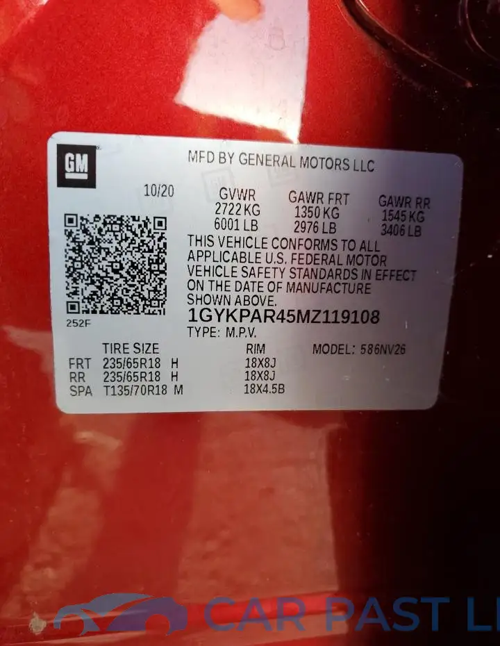 1GYKPAR45MZ119108# 14
