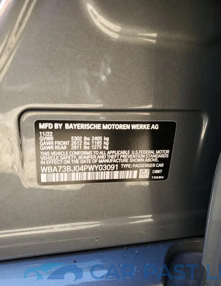 WBA73BJ04PWY03091# 12