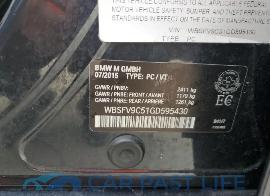WBSFV9C51GD595430# 12