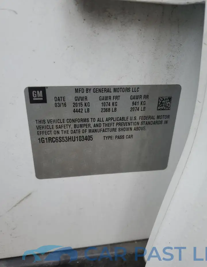 1G1RC6S53HU103405# 13