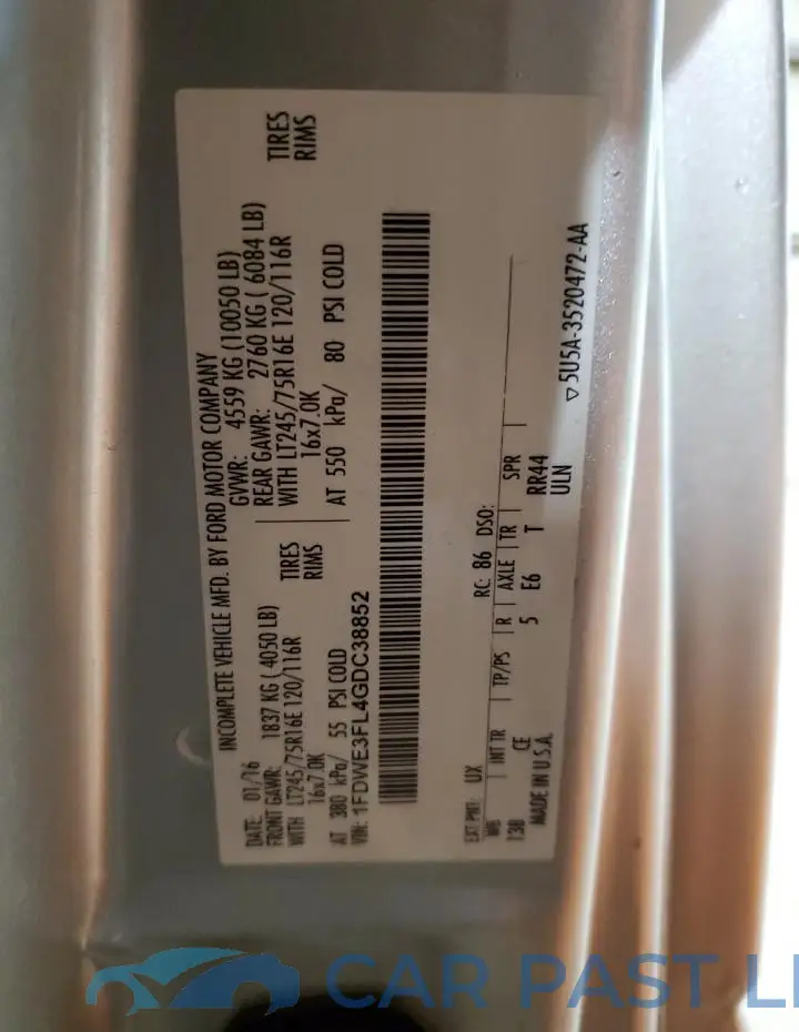 1FDWE3FL4GDC38852# 12