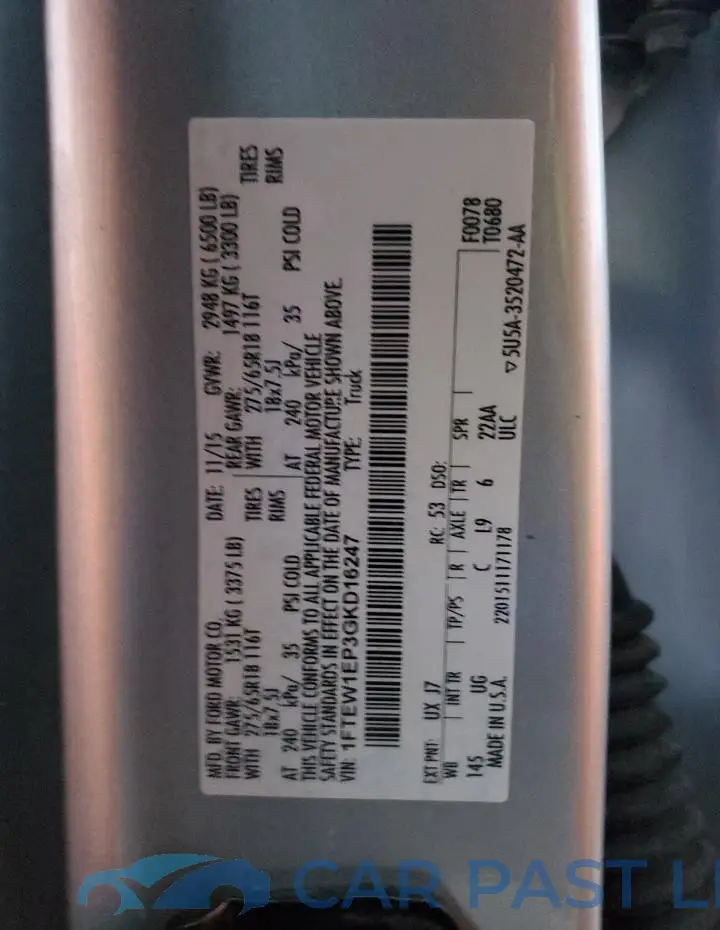 1FTEW1EP3GKD16247# 12