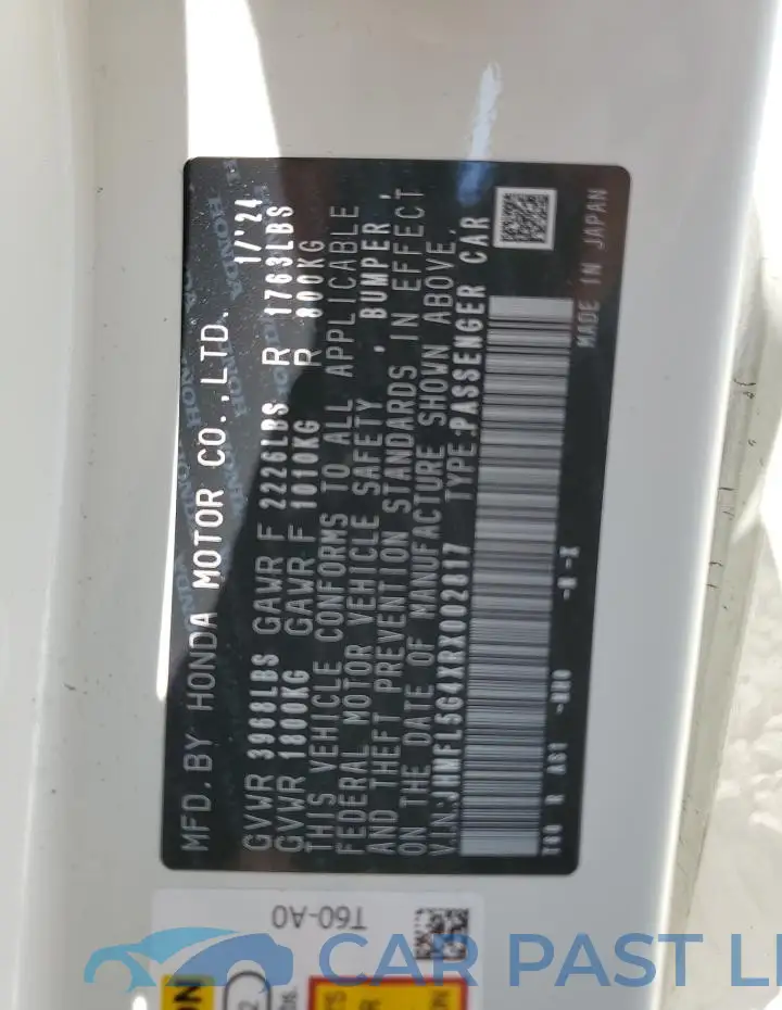 JHMFL5G4XRX002817# 12