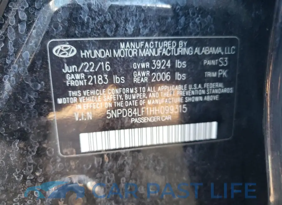 5NPD84LF1HH099315# 12