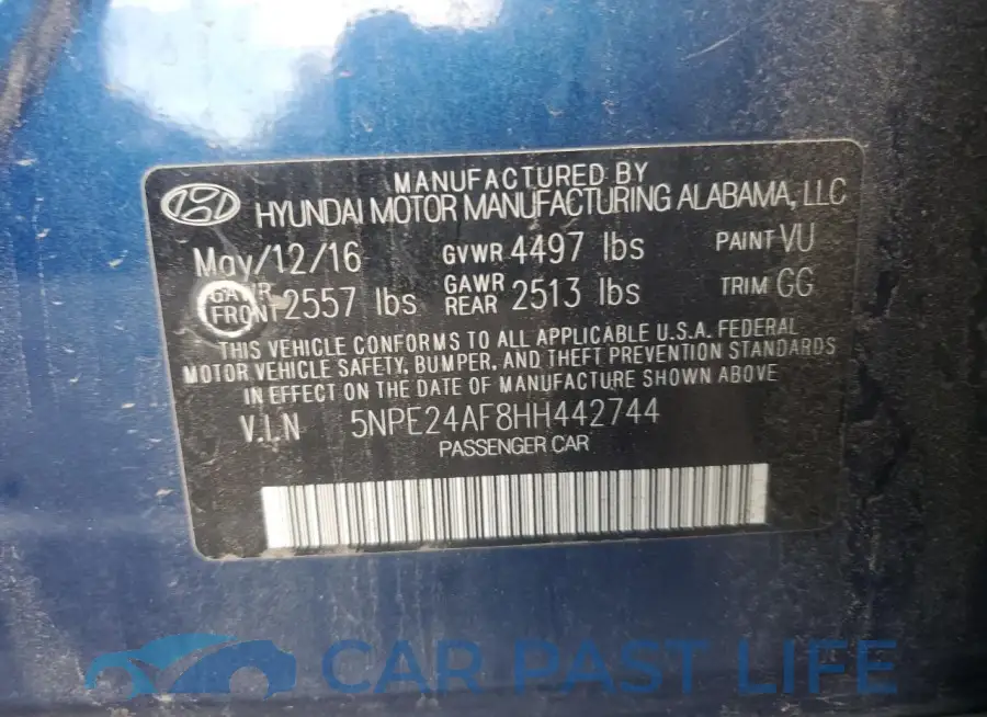 5NPE24AF8HH442744# 12