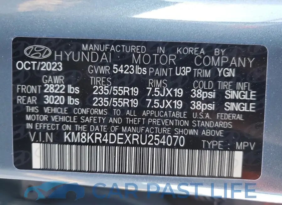 KM8KR4DEXRU254070# 13