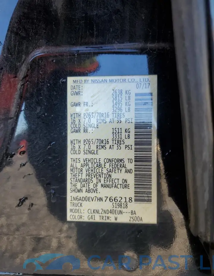 1N6AD0EV7HN766218# 13