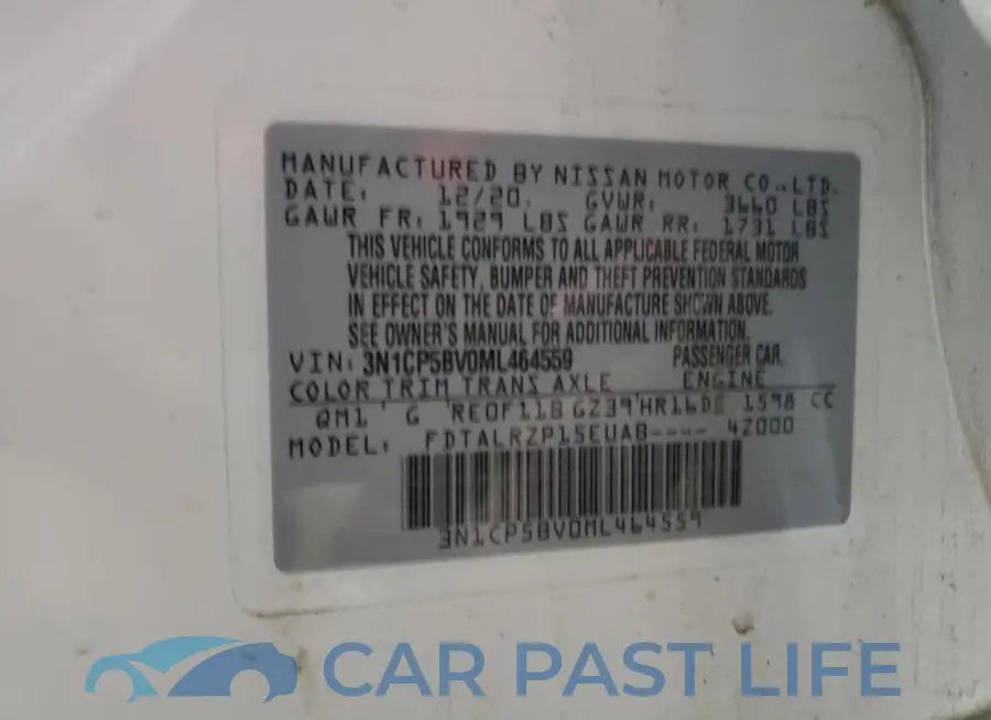 3N1CP5BV0ML464559# 12