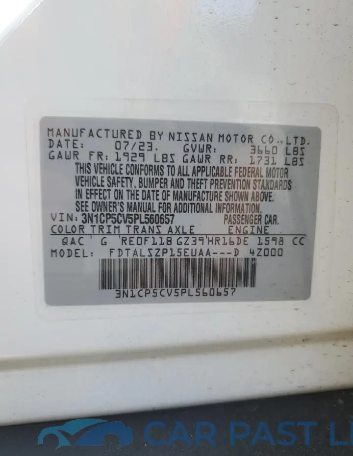 3N1CP5CV5PL560657# 13