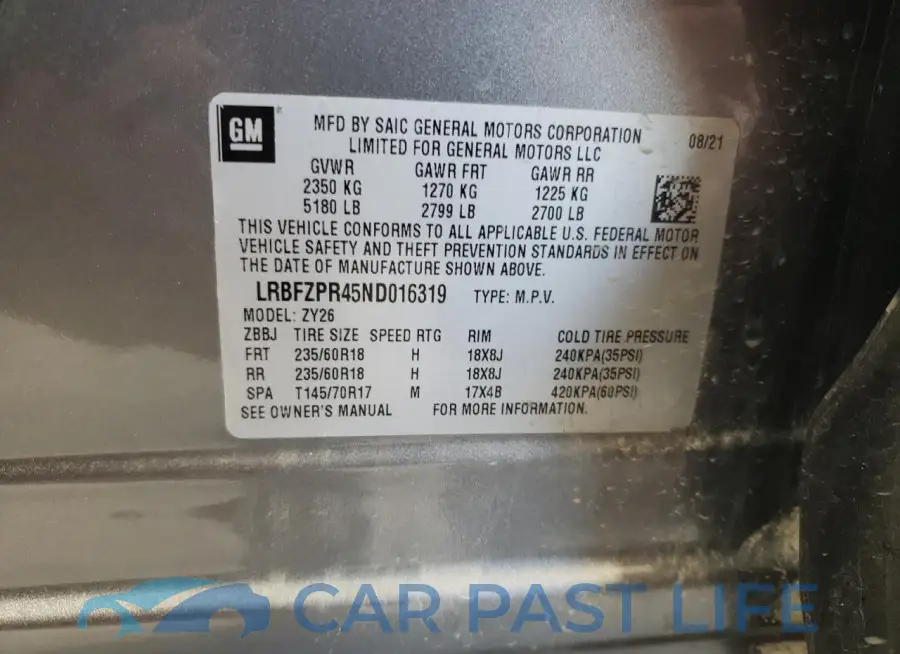 LRBFZPR45ND016319# 14
