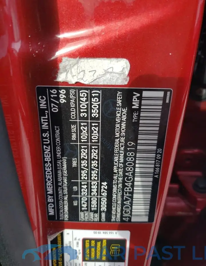 4JGDA7FB4GA808819# 13