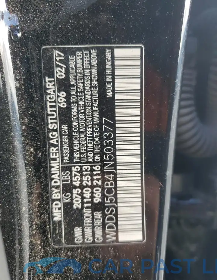 WDDSJ5CB4JN503377# 12