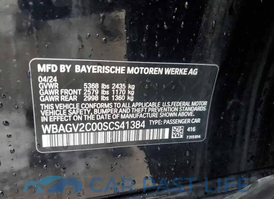 WBAGV2C00SCS41384# 12