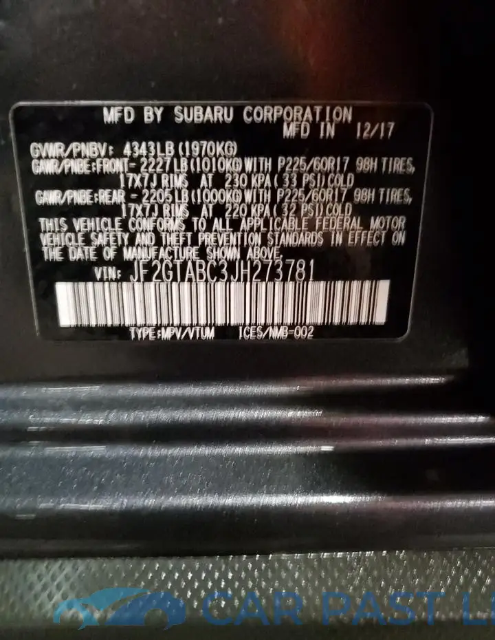JF2GTABC3JH273781# 14