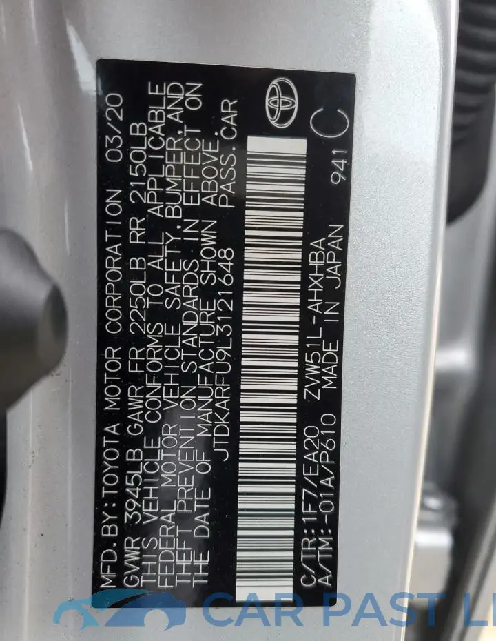JTDKARFU9L3121648# 12