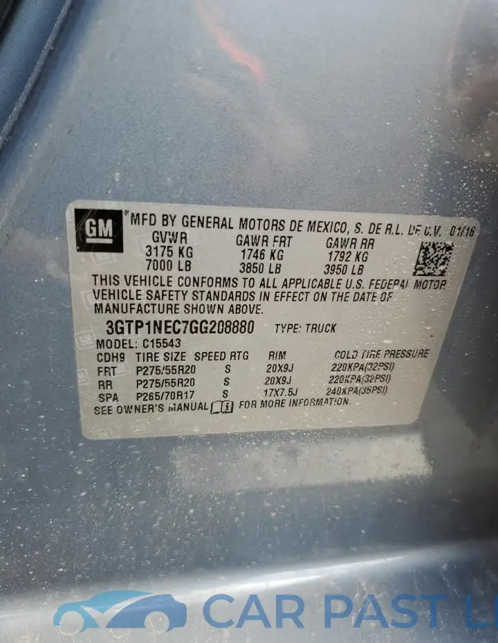 3GTP1NEC7GG208880# 12