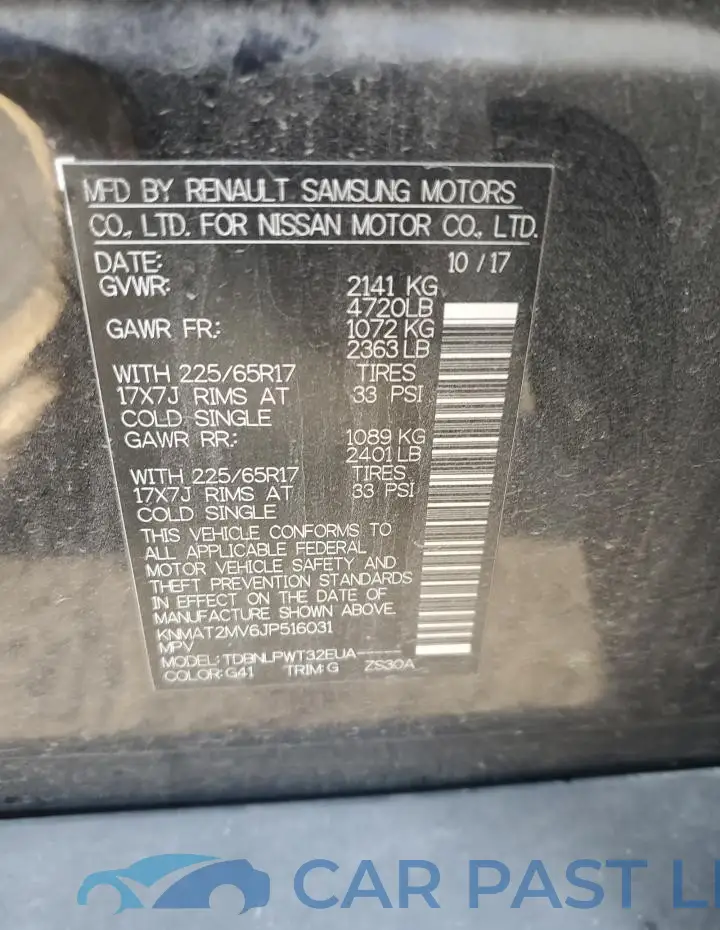 KNMAT2MV6JP516031# 14