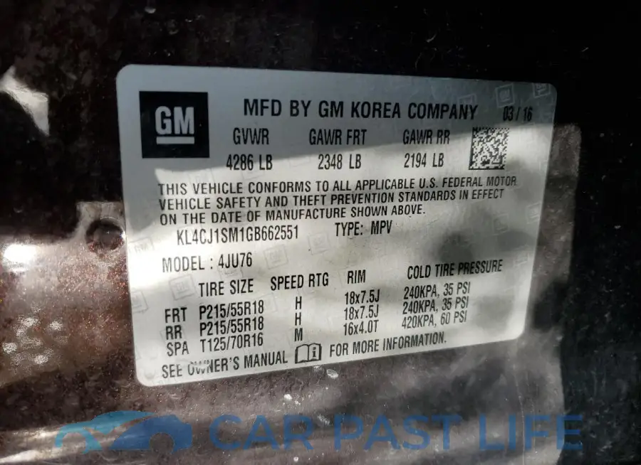 KL4CJ1SM1GB662551# 13