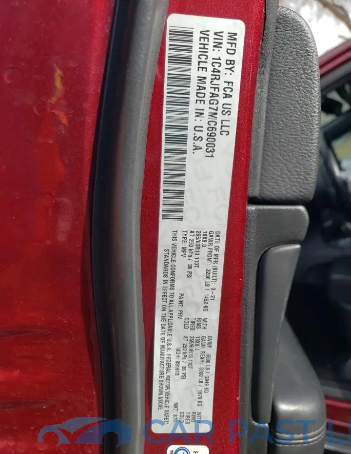 1C4RJFAG7MC690031# 14
