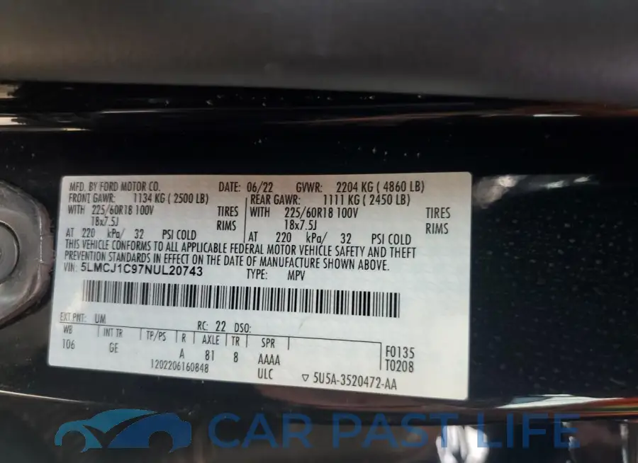 5LMCJ1C97NUL20743# 13