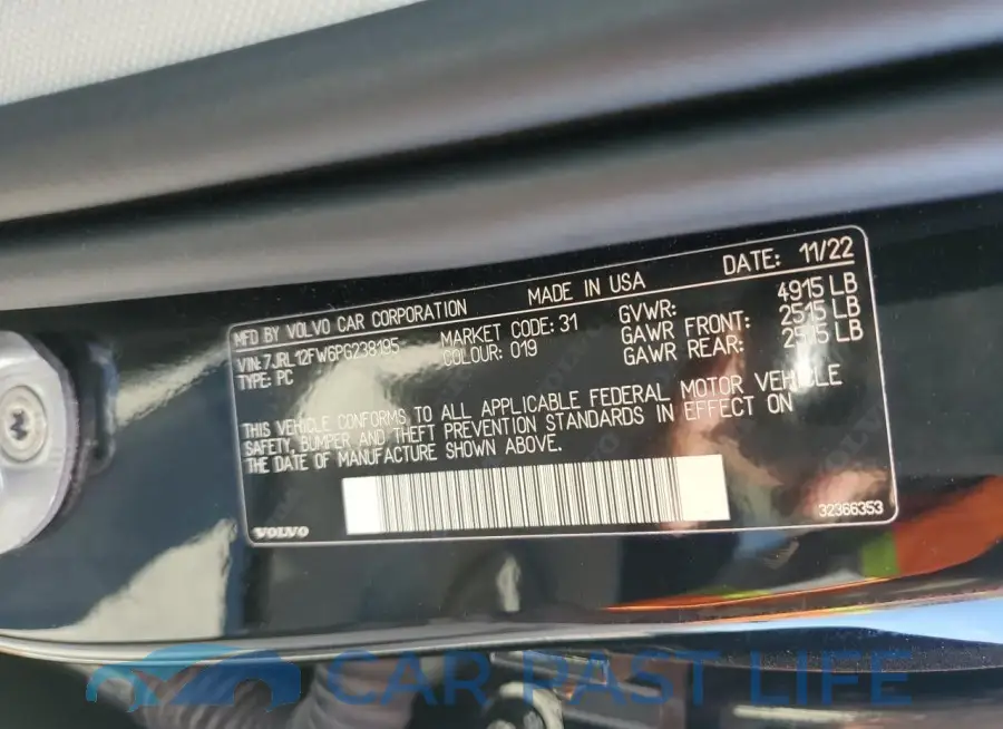 7JRL12FW6PG238195# 13