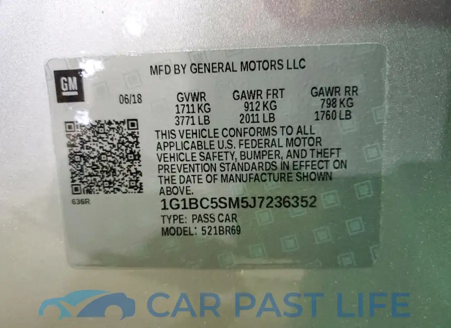 1G1BC5SM5J7236352# 12