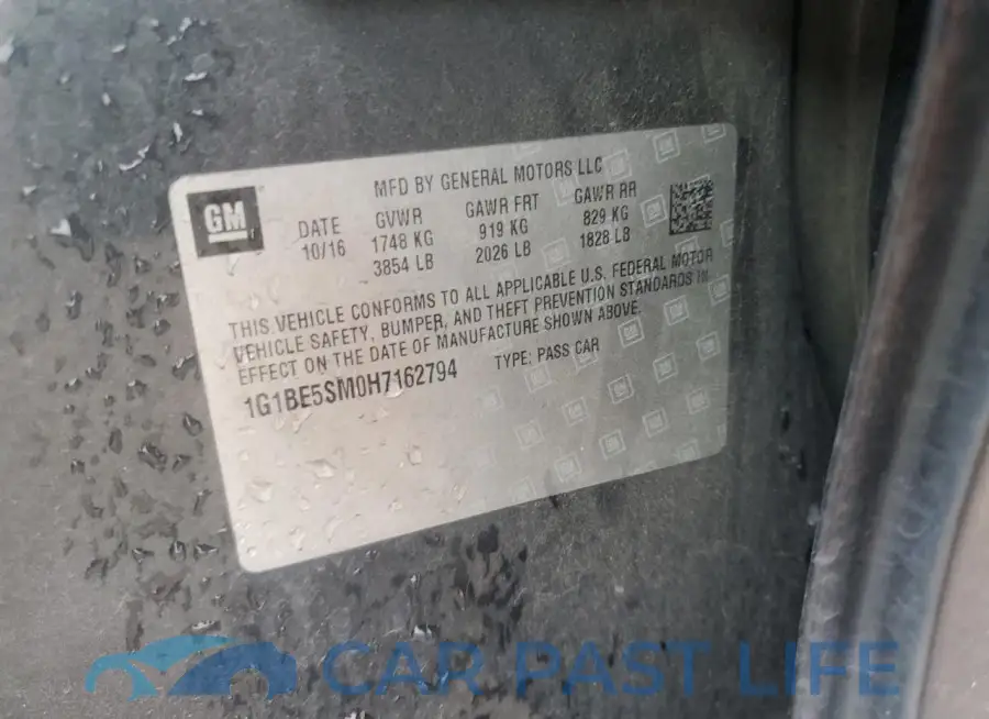1G1BE5SM0H7162794# 12