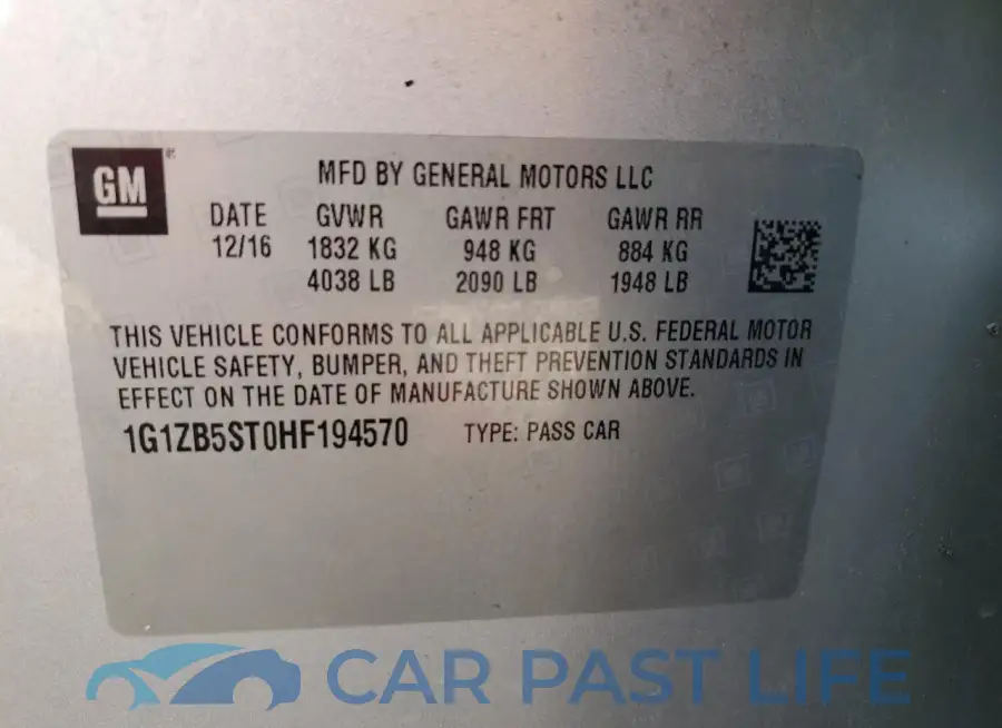 1G1ZB5ST0HF194570# 13
