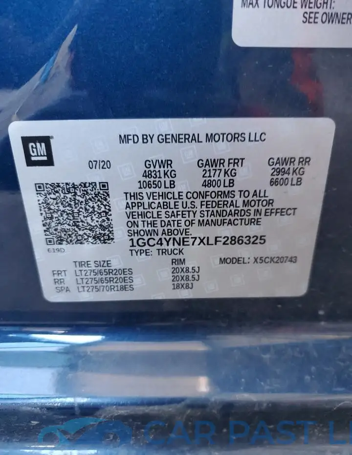 1GC4YNE7XLF286325# 12