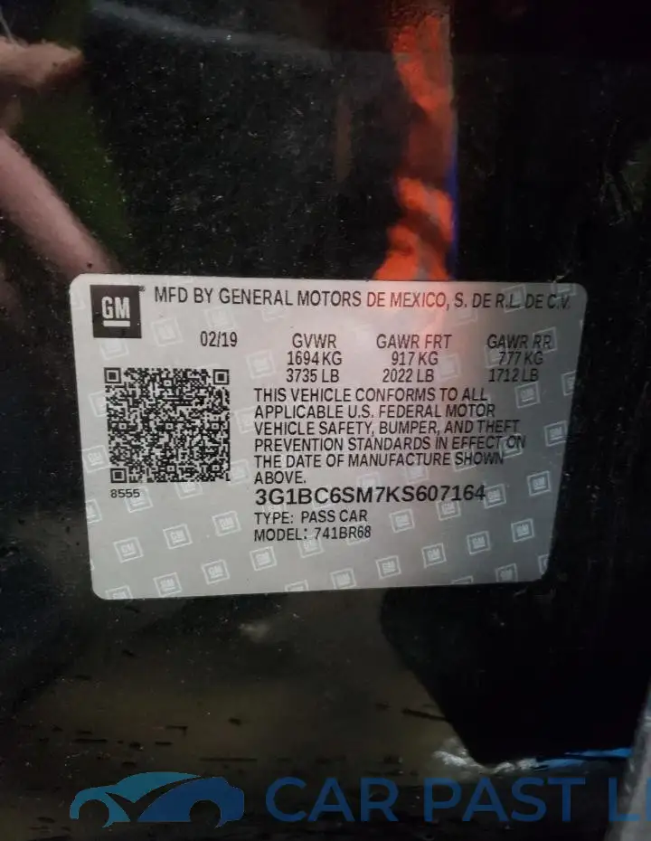 3G1BC6SM7KS607164# 12