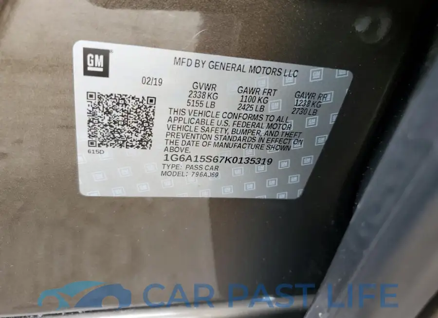 1G6A15S67K0135319# 12
